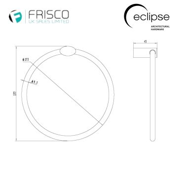 Click Here To Enlarge This Photo Of Eclipse 80125 (801 Series) Matt Black Towel Ring