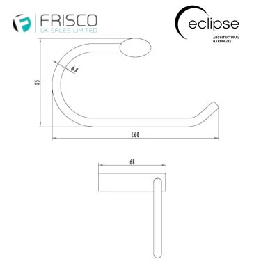 Click Here To Enlarge This Photo Of Eclipse 80129 (801 Series) Matt Black Toilet Roll Holder