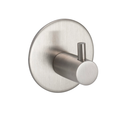 Click Here To Enlarge This Photo Of Eclipse 34737 Satin Stainless Steel Self Adhesive Single Coat Hook