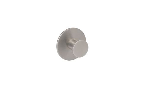 Click Here To Enlarge This Photo Of Eclipse 34742 Satin Stainless Steel Self Adhesive Single Circular Coat Hook