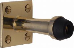 V1190-PB Heritage Brass Wall Mounted Door Stop 64mm Polished Brass Finish