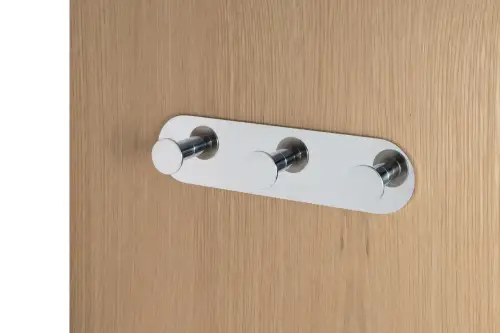 Click Here To Enlarge This Photo Of Eclipse 34753 Polished Stainless Steel Self Adhesive Trio Circular Coat Hook