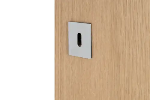Click Here To Enlarge This Photo Of Eclipse 34761 Satin Stainless Steel 45x60x2mm Self Adhesive Key Hole Escutcheon