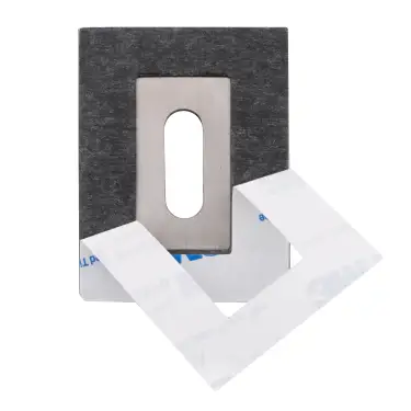 Click Here To Enlarge This Photo Of Eclipse 34761 Satin Stainless Steel 45x60x2mm Self Adhesive Key Hole Escutcheon