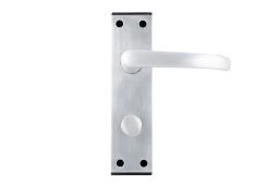Eclipse 32010 Satin Anodised Aluminium Alderney Black End Lever Bathroom/Privacy Set