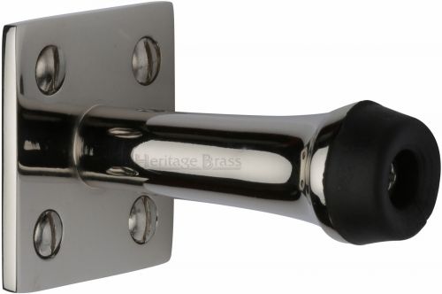 Click Here To Enlarge This Photo Of V1190-PNF Heritage Brass Wall Mounted Door Stop 64mm Polished Nickel Finish