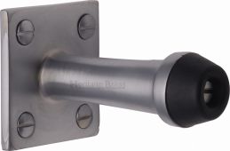 V1190-SC Heritage Brass Wall Mounted Door Stop 64mm Satin Chrome Finish