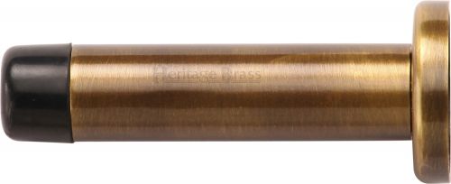 Click Here To Enlarge This Photo Of V1192 64-AT Heritage Brass Projection Door Stop 64mm (75mm projection inc buffer) Antique Brass Finish