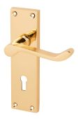 Eclipse 25671 Victorian Scroll Polished Brass Contract Lever Lock Set