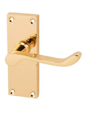 Click Here To Enlarge This Photo Of Eclipse 25672 Victorian Scroll Polished Brass Contract Lever Latch Set