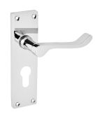 Eclipse 31319 Victorian Scroll Polished Chrome 'Picasso' Lever Euro Profile Set (47.5mm c/c)