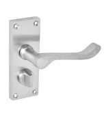 Eclipse 37318 Victorian Scroll Satin Chrome 'Picasso' Lever Privacy Set