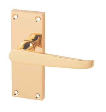 Click Here To Enlarge This Photo Of Eclipse 25662 Victorian Straight Polished Brass Contract Lever Latch Set