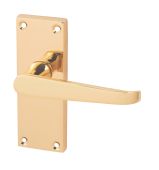 Eclipse 25662 Victorian Straight Polished Brass Contract Lever Latch Set