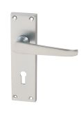 Eclipse 37290 Victorian Straight Satin Chrome 'Cezanne' Lever Lock Set