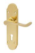 Eclipse 25310 Chromaxe Polished Brass Lever Lock Set