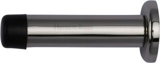 V1192 64-PNF Heritage Brass Projection Door Stop 64mm (75mm projection inc buffer) Polished Nickel Finish