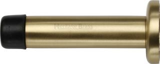 V1192 64-SB Heritage Brass Projection Door Stop 64mm (75mm projection inc buffer) Satin Brass Finish