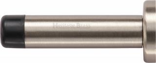 V1192 64-SN Heritage Brass Projection Door Stop 64mm (75mm projection inc buffer) Satin Nickel Finish
