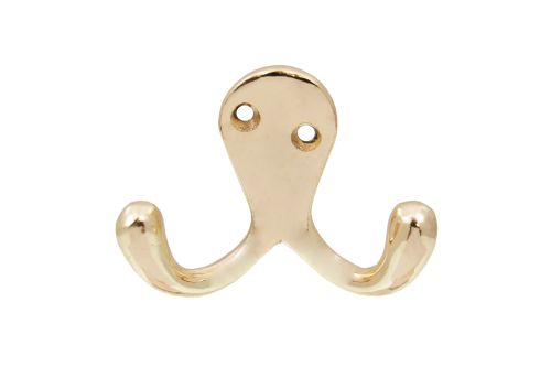 Click Here To Enlarge This Photo Of Eclipse 21170 Polished Brass 50mm Victorian Double Robe Hook