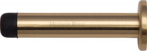 Click Here To Enlarge This Photo Of V1192 76-PB Heritage Brass Projection Door Stop 76mm  (87mm projection inc buffer) Polished Brass Finish