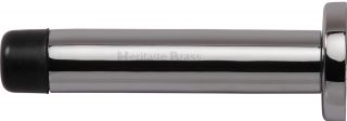 V1192 76-PC Heritage Brass Projection Door Stop 76mm (87mm projection inc buffer) Polished Chrome Finish