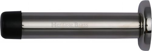 Click Here To Enlarge This Photo Of V1192 76-PNF Heritage Brass Projection Door Stop 76mm (87mm projection inc buffer) Polished Nickel Finish