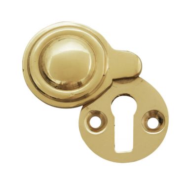 Click Here To Enlarge This Photo Of Eclipse 21123 Polished Brass Victorian Pattern Covered Round Escutcheon