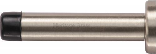 Click Here To Enlarge This Photo Of V1192 76-SN Heritage Brass Projection Door Stop 76mm  (87mm projection inc buffer) Satin Nickel Finish