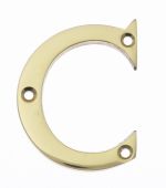 Eclipse 21199 Polished Brass 63mm Victorian Pattern Face Fix Letter C