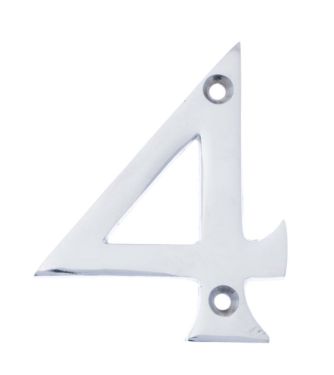 Click Here To Enlarge This Photo Of Eclipse 31839 Polished Chrome 76mm Victorian Pattern Face Fix Numeral 4