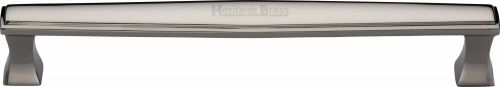 Click Here To Enlarge This Photo Of V1334 305-PNF Heritage Brass Door Pull Handle Deco Design 305mm Polished Nickel Finish