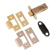 Eclipse 70279 63mm Heavy Sprung Tubular Latch - Polished Brass/Satin Chrome