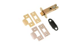 Eclipse 70280 76mm Heavy Sprung Tubular Latch - Polished Brass/Satin Chrome