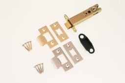 Eclipse 70281 102mm Heavy Sprung Tubular Latch - Polished Brass/Satin Chrome