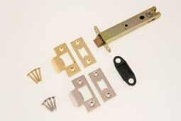 Eclipse 70282 127mm Heavy Sprung Tubular Latch - Polished Brass/Satin Chrome
