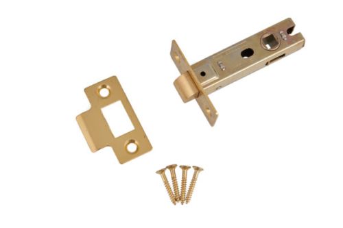 Click Here To Enlarge This Photo Of Eclipse 71272 76mm Bolt Through CE Fire Rated Tubular Mortice Latch - Electro Brass