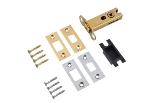 Click Here To Enlarge This Photo Of Eclipse 70284 76mm Heavy Duty Tubular Mortice Deadbolt - Polished Brass/Satin Chrome