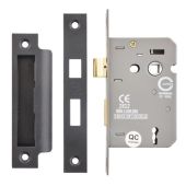 Eclipse 71510 63mm CE Fire Rated 3 Lever Mortice Sashlock - Matt Black