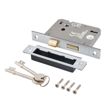 Click Here To Enlarge This Photo Of Eclipse 71013 76mm CE Fire Rated 3 Lever Mortice Sashlock - Nickel Plated