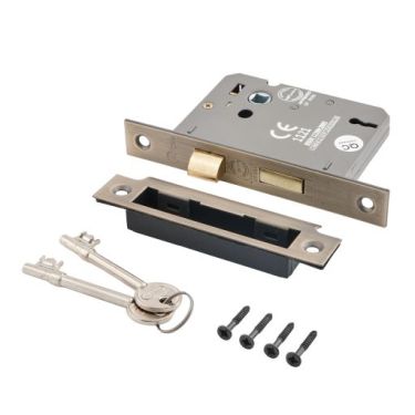 Click Here To Enlarge This Photo Of Eclipse 71531 76mm CE Fire Rated 3 Lever Mortice Sashlock - Matt Antique Brass