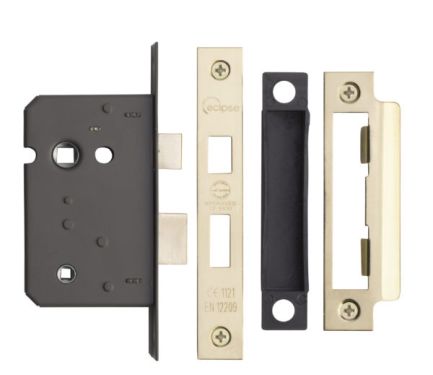 Click Here To Enlarge This Photo Of Eclipse 71018 63mm CE Fire Rated Mortice Bathroom Lock - Polished Brass