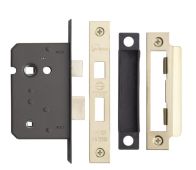 Eclipse 71018 63mm CE Fire Rated Mortice Bathroom Lock - Polished Brass