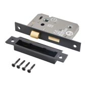 Eclipse 71513 76mm CE Fire Rated Mortice Bathroom Lock - Matt Black