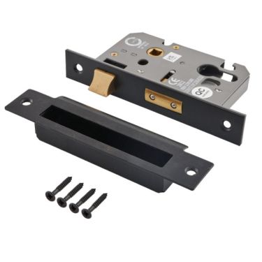 Click Here To Enlarge This Photo Of Eclipse 71520 63mm CE Fire Rated Euro Profile Sashlock - Matt Black
