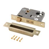 Eclipse 71094 76mm CE Fire Rated Euro Profile Sashlock - Polished Brass
