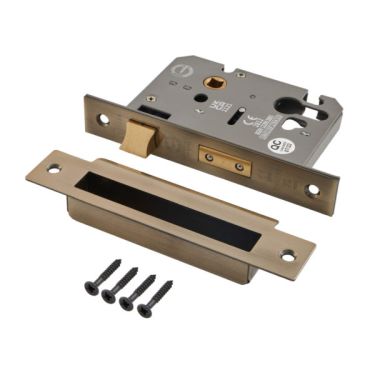 Click Here To Enlarge This Photo Of Eclipse 71541 76mm CE Fire Rated Euro Profile Sashlock - Matt Antique Brass