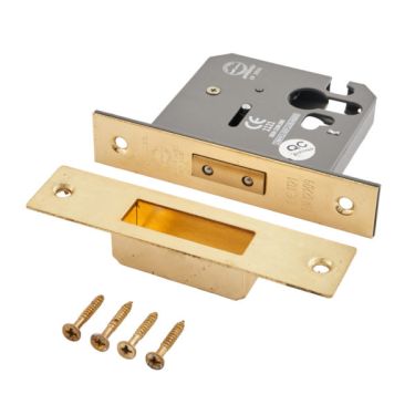 Click Here To Enlarge This Photo Of Eclipse 71098 76mm CE Fire Rated Euro Profile Deadlock - Polished Brass