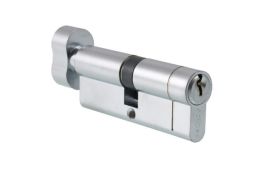 Eclipse 70402 80mm 6-Pin Architectural Euro Profile Cylinder & Turn - Satin Chrome