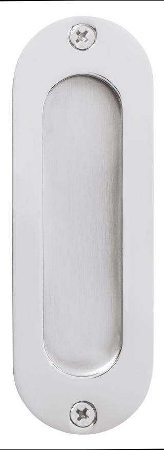 Eclipse 34565 Satin Stainless Steel 120mm Oval Face Fix Flush Pull